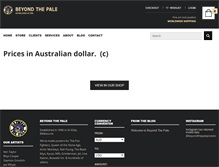 Tablet Screenshot of beyondthepale.com.au
